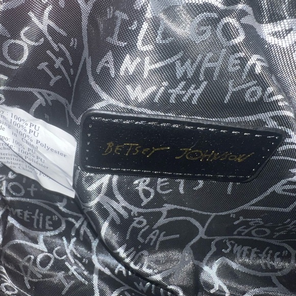 Betsey Johnson Cream and Gold Accent Mini Purse with Cross-Over Strap - Picture 7 of 8